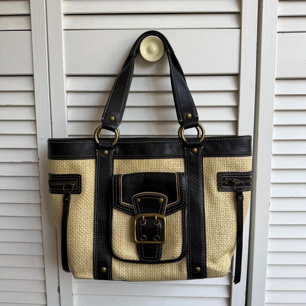 Coach Women's Tan and Black Bag